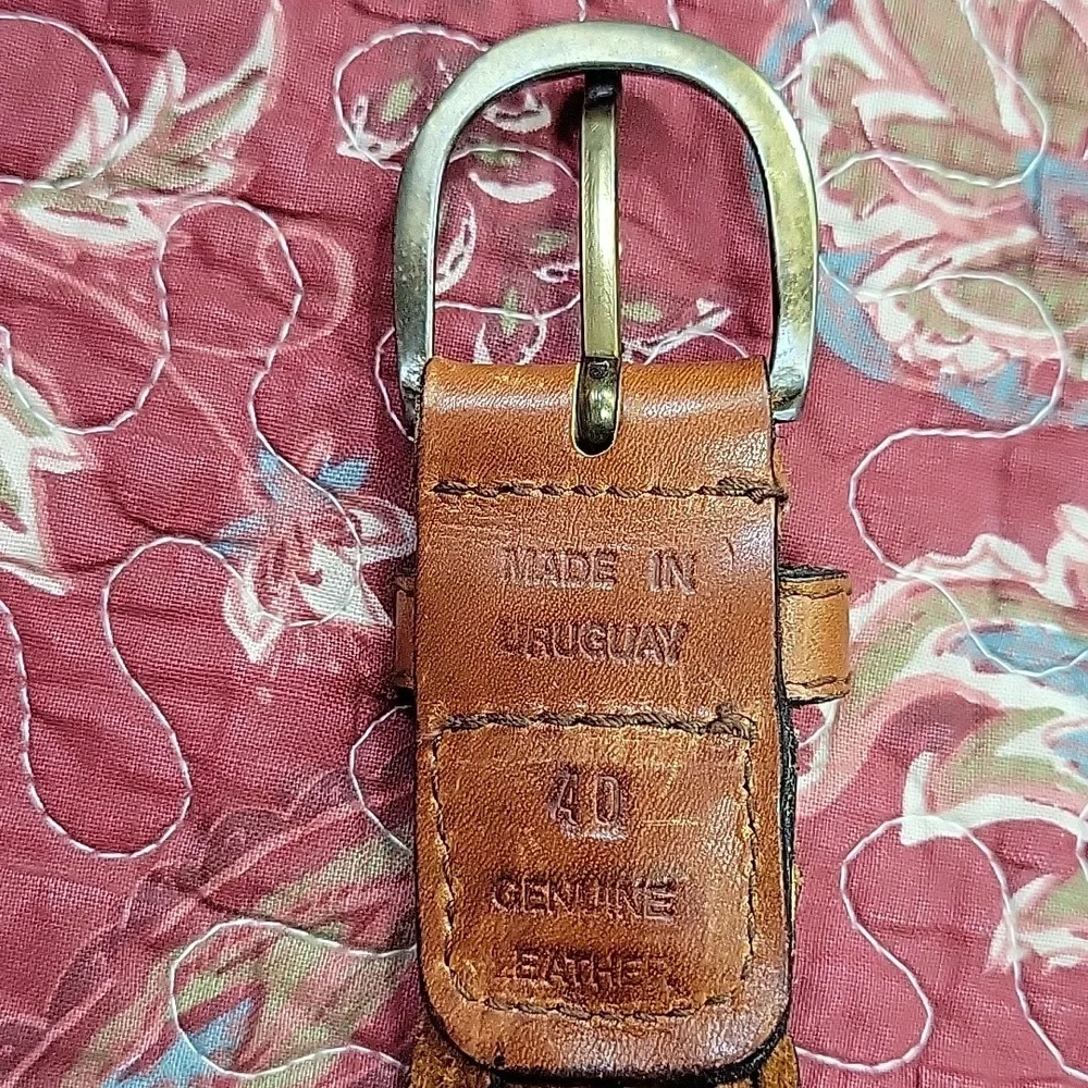 NWOT- Woven/Braided Leather Belt w/Brass Buckle